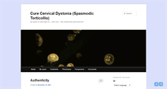 Desktop Screenshot of curecervicaldystonia.com
