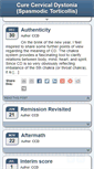 Mobile Screenshot of curecervicaldystonia.com